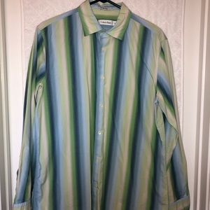 Calvin Klein striped casual shirt Sz M